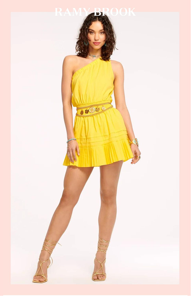Ramy Brook yellow dress campaign asset